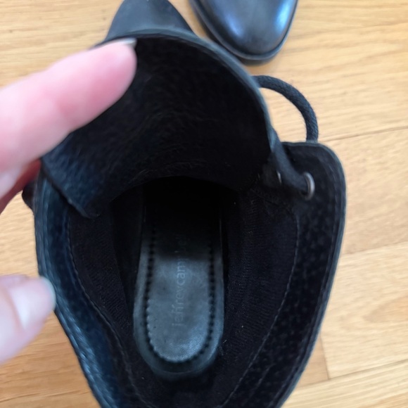 Black Leather Lace Up Ankle Boots - Picture 10 of 12